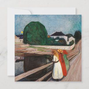Edvard Munch - Die Mädchen auf der Brücke Einladung