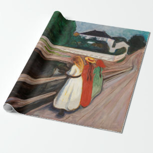 Edvard Munch - Die Mädchen auf der Brücke Geschenkpapier