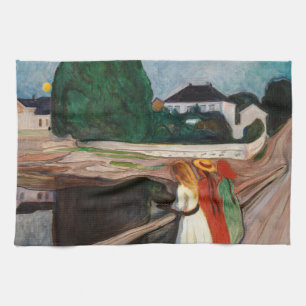 Edvard Munch - Die Mädchen auf der Brücke Geschirrtuch