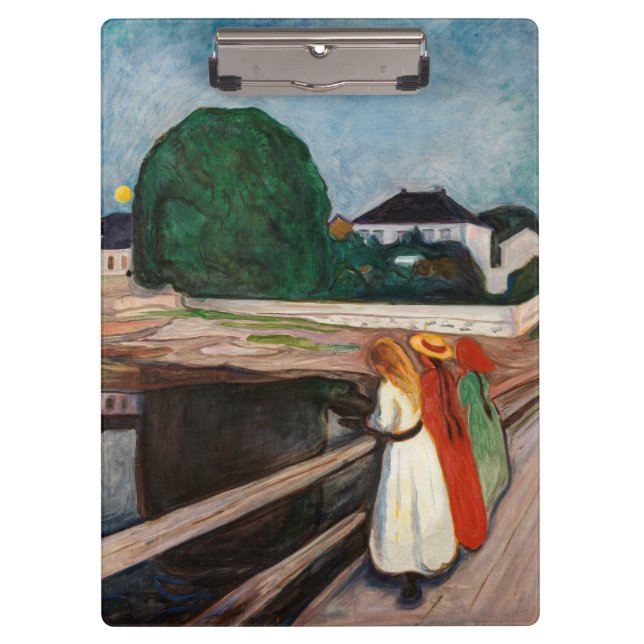 Edvard Munch - Die Mädchen auf der Brücke Klemmbrett (Vorderseite)