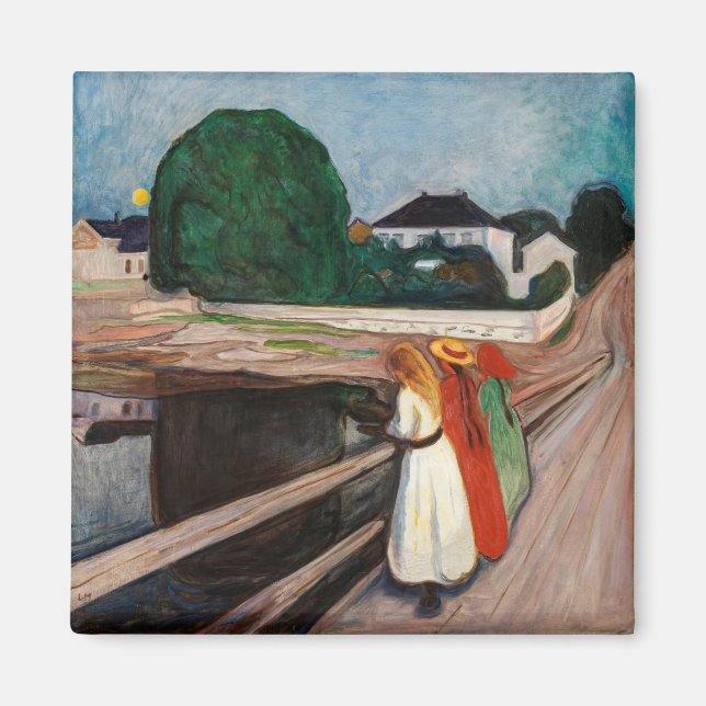 Edvard Munch - Die Mädchen auf der Brücke Magnet (Vorne)