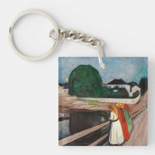 Edvard Munch - Die Mädchen auf der Brücke Schlüsselanhänger