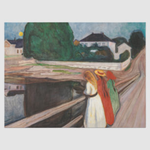 Edvard Munch - Die Mädchen auf der Brücke Seidenpapier