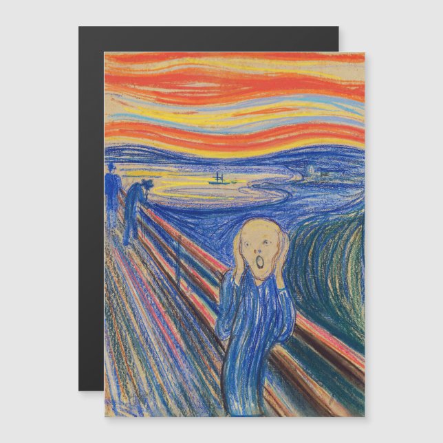Edvard Munch - Die Schrei-Magnetkarte 1895 Magnetkarte (Vorne/Hinten)