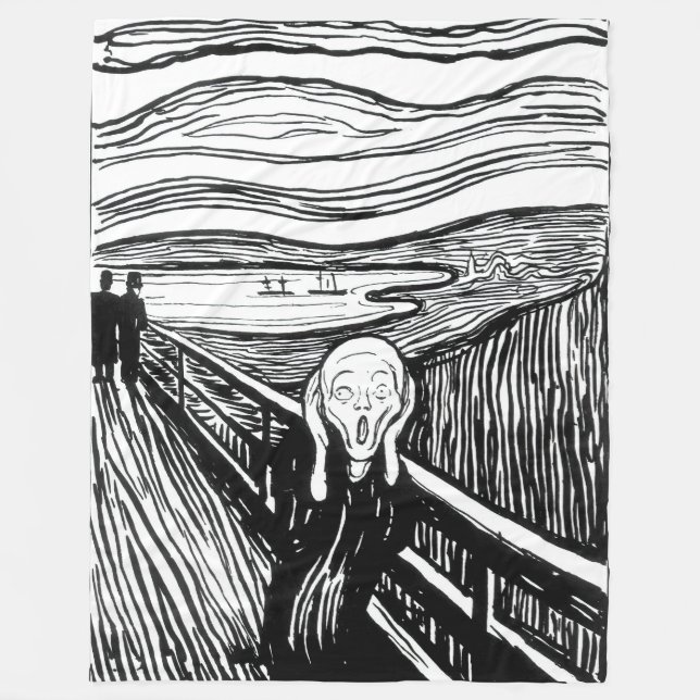 Edvard Munch - Die schreiende Lithografie Fleecedecke (Vorderseite)