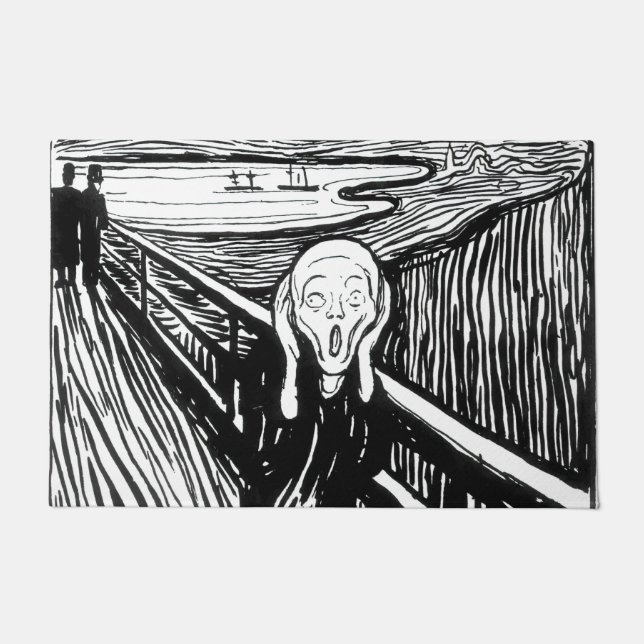 Edvard Munch - Die schreiende Lithografie Fußmatte (Vorderseite)