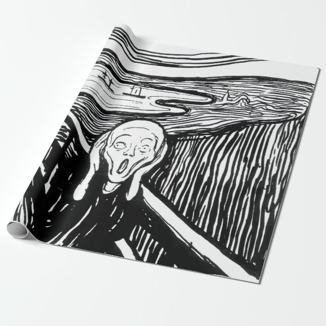 Edvard Munch - Die schreiende Lithografie Geschenkpapier (Ungerollt)