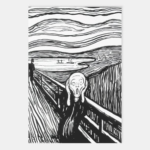 Edvard Munch - Die schreiende Lithografie Geschenkpapier Set