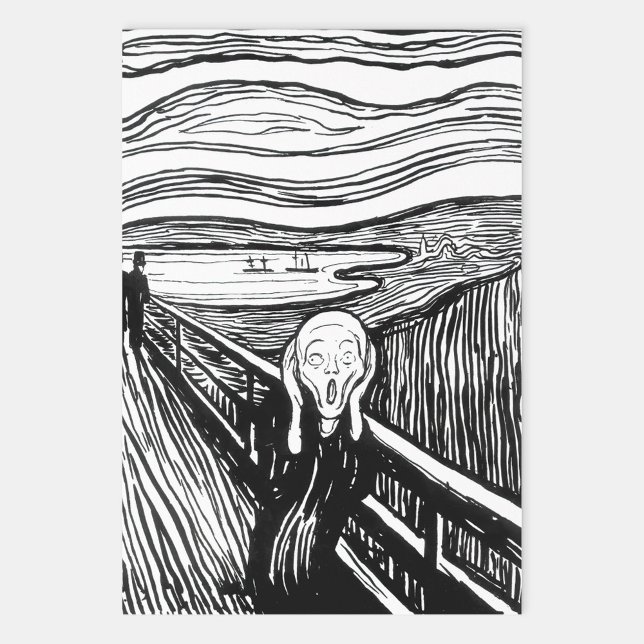 Edvard Munch - Die schreiende Lithografie Geschenkpapier Set (Von Creator hochgeladen)