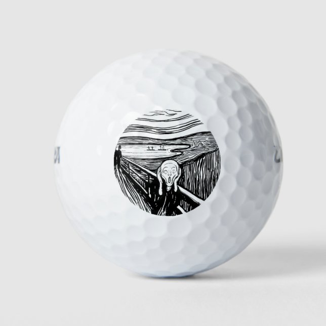 Edvard Munch - Die schreiende Lithografie Golfball (Vorderseite)
