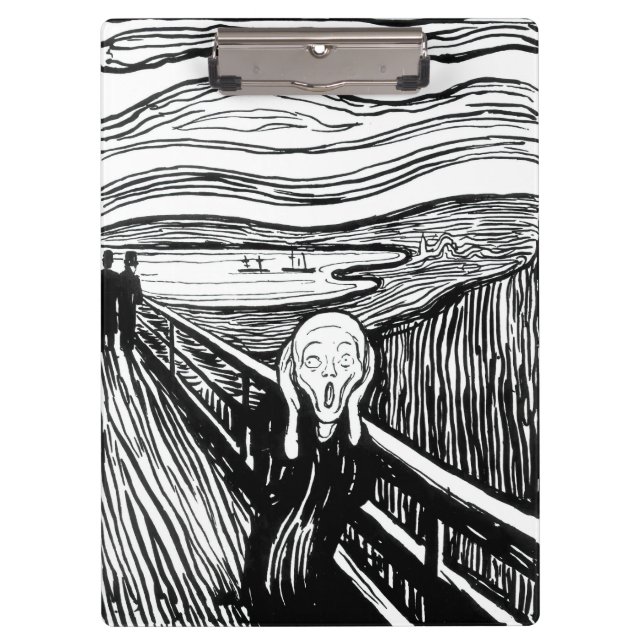 Edvard Munch - Die schreiende Lithografie Klemmbrett (Vorderseite)