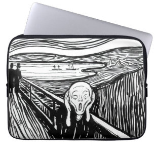Edvard Munch - Die schreiende Lithografie Laptopschutzhülle