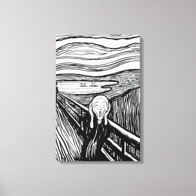 Edvard Munch - Die schreiende Lithografie Leinwanddruck (Vorderseite)