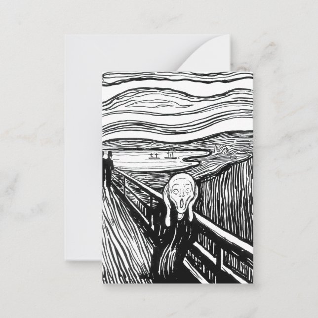 Edvard Munch - Die schreiende Lithografie Mitteilungskarte (Vorderseite)