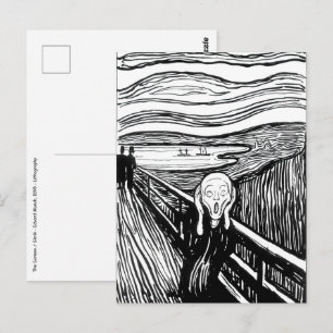 Edvard Munch - Die schreiende Lithografie Postkarte