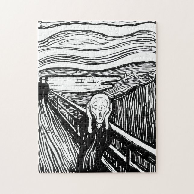 Edvard Munch - Die schreiende Lithografie Puzzle (Vertikal)