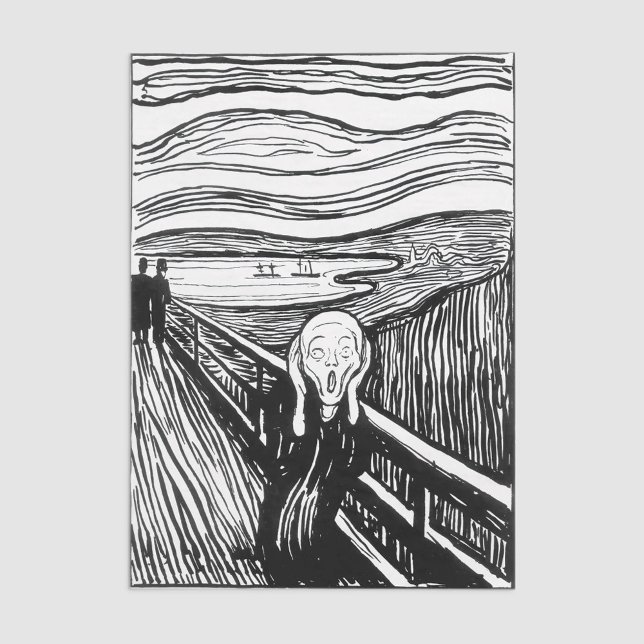 Edvard Munch - Die schreiende Lithografie Seidenpapier (Von Creator hochgeladen)