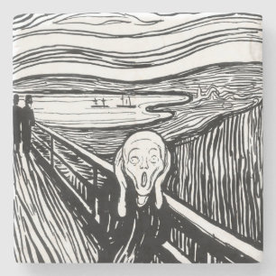 Edvard Munch - Die schreiende Lithografie Steinuntersetzer