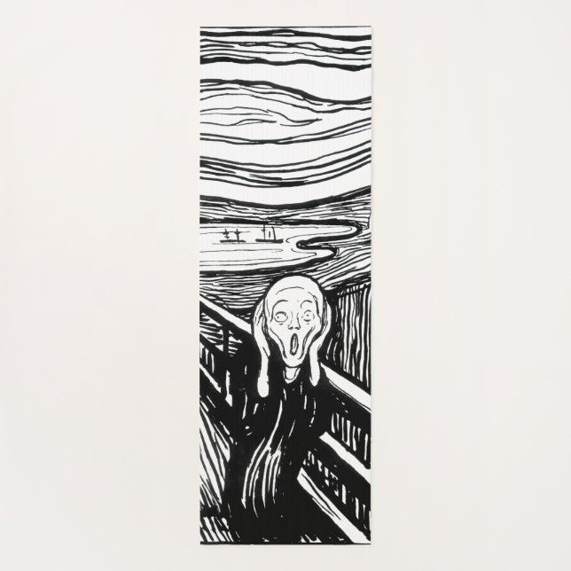 Edvard Munch - Die schreiende Lithografie Yogamatte (Rückseite)
