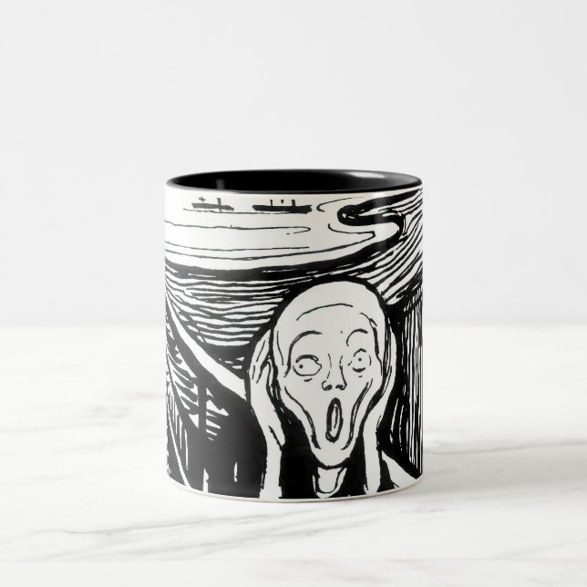 Edvard Munch - Die schreiende Lithografie Zweifarbige Tasse (Mittel)