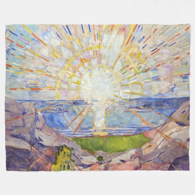 Edvard Munch - Die Sonne 1911 Fleecedecke (Vorderseite (Horizontal))