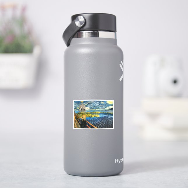Edvard Munch - Edvard trifft Vincent Aufkleber (HydroFlask)