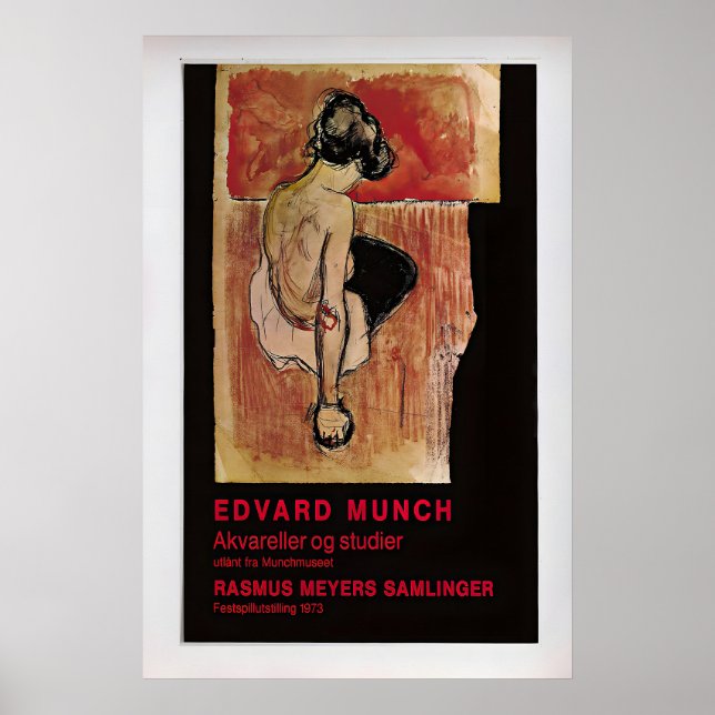 Edvard Munch Exhibition Poster Vintage Art Print 1 (Vorne)