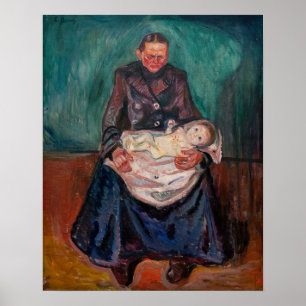 Edvard Munch - Frau mit kranken Kindern, Erbschaft Poster