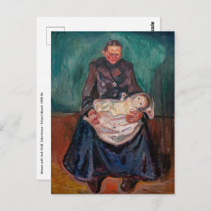 Edvard Munch - Frau mit kranken Kindern, Erbschaft Postkarte