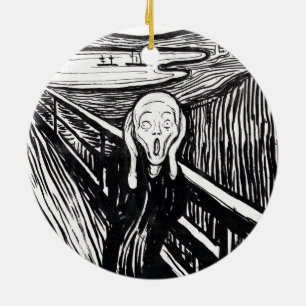 Edvard Munch Illustration der Schrei Keramik Ornament