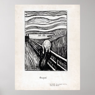 Edvard Munch Illustration der Schrei Poster