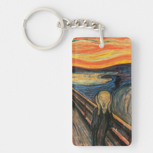 Edvard Munch ist der Schrei Schlüsselanhänger (Vorderseite)