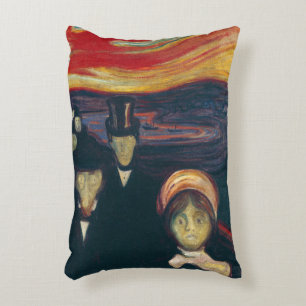 Edvard Munch Klassisches Gemälde, Angst (1894) Dekokissen