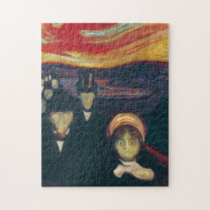 Edvard Munch Klassisches Gemälde, Angst (1894) Puzzle