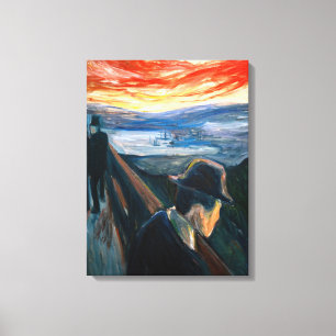 Edvard Munch - Kranke Stimmung bei Sonnenuntergang Leinwanddruck