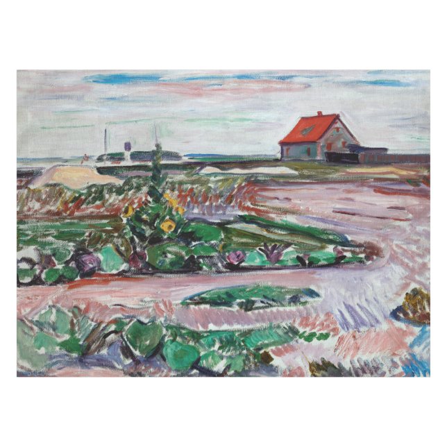 Edvard Munch - Küste. Landschaft in der Nähe von L Tischdecke (Vorderseite (Horizontal))