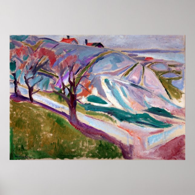 Edvard Munch Landscape, Kragerø Poster (Vorne)