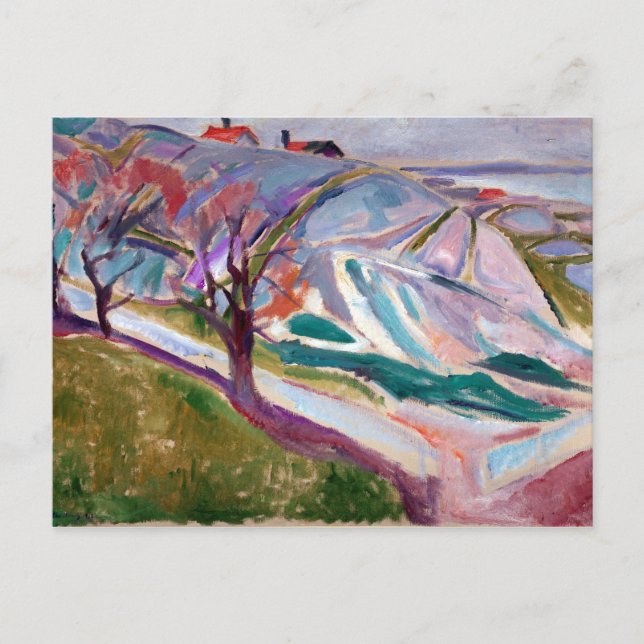 Edvard Munch Landscape, Kragerø Postkarte (Vorderseite)