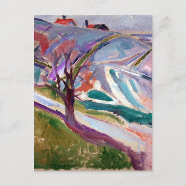 Edvard Munch Landscape, Kragerø Postkarte (Vorderseite)