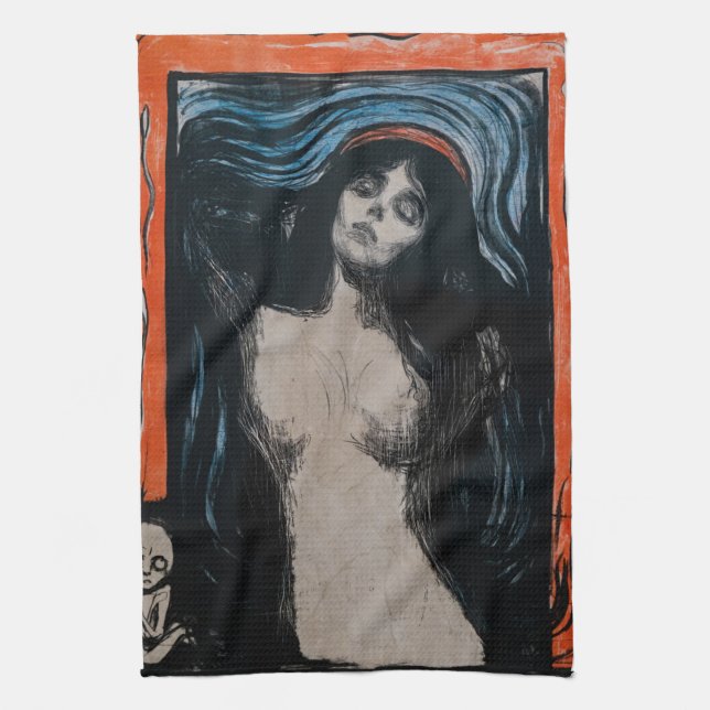 Edvard Munch - Madonna Lithografie Geschirrtuch (Vertikal)