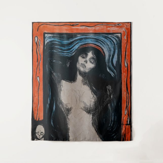 Edvard Munch - Madonna Lithografie Wandteppich (Vorderseite)