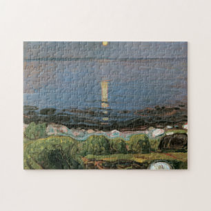 Edvard Munch Malerei, Sommernacht am Strand Puzzle