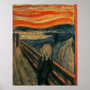 Edvard Munch malt Der Schrei (Skrik) 1893 Poster