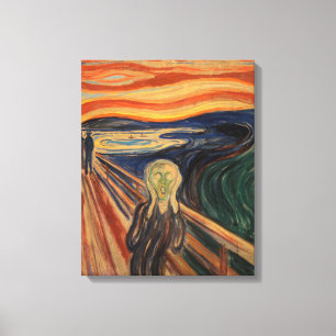 Edvard Munch malt Der Schrei (Skrik) 1910 Leinwanddruck