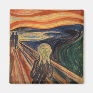 Edvard Munch malt Der Schrei (Skrik) 1910 Magnet