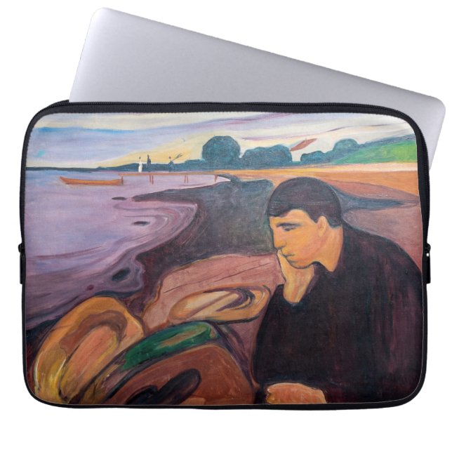 Edvard Munch - Melancholy 1894 Laptopschutzhülle (Vorderseite)