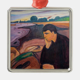 Edvard Munch - Melancholy 1894 Ornament Aus Metall