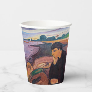 Edvard Munch - Melancholy 1894 Pappbecher