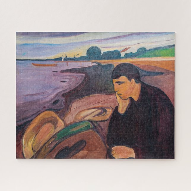 Edvard Munch - Melancholy 1894 Puzzle (Horizontal)