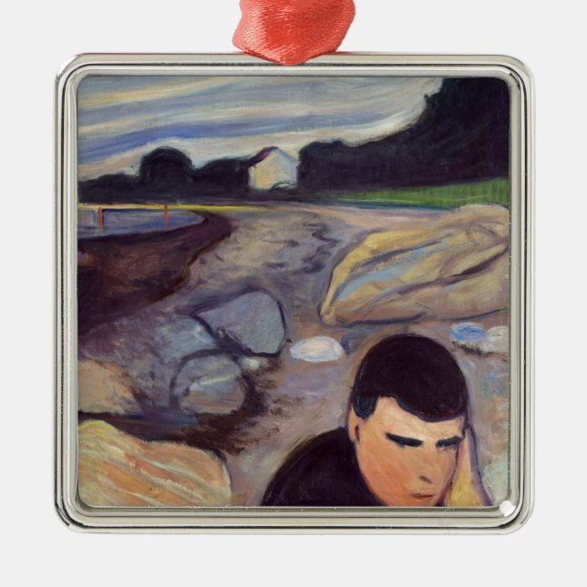 Edvard Munch - Melancholy Ornament Aus Metall (Vorne)